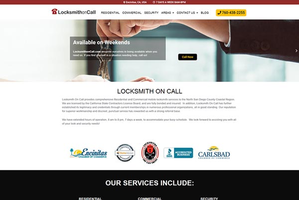 Locksmith On Call  Website